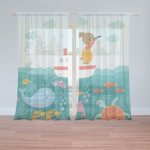 Sablio Záclony Mořský svět: 2ks 150x250cm – Hledejceny.cz
