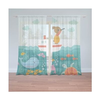 Sablio Záclony Mořský svět: 2ks 150x250cm – Hledejceny.cz