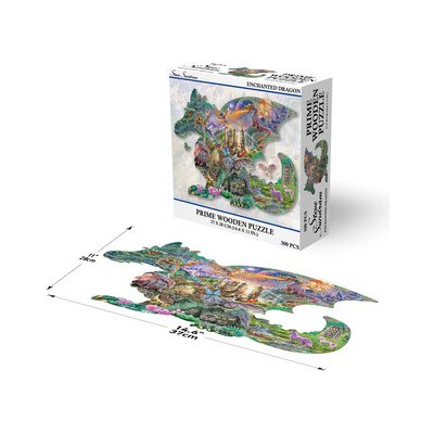 PRIME 3D Dřevěné puzzle Začarovaní draci 300 ks – Sleviste.cz