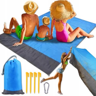 Pronett XJ4329 Magická podložka na pláž 210 x 200 cm khaki – Zboží Dáma