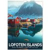 Kalendář Lofoten Islands Old School Poster Style Wall DIN A4 portrait, CALVENDO 12 Month Wall 2025