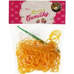 Loom Bands pletací gumičky svítící ve tmě oranžové 200ks + háček – Zbozi.Blesk.cz