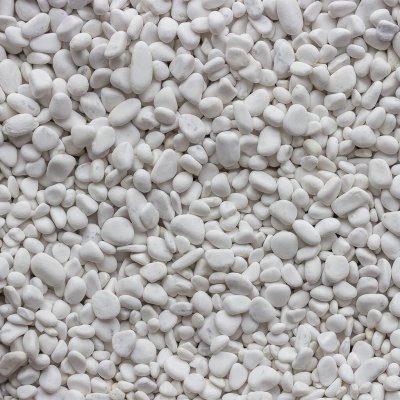 Kameny.cz Okrasné kameny - Mramor Bílý oblázky Vyberte si velikost: 1 - 3 cm, Vyberte si balení: 25 kg
