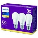 Philips klasik, 9W, E27, teplá bílá 3ks