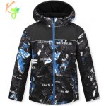 Kugo chlapecká bunda FB3802 černomodrá – Sleviste.cz