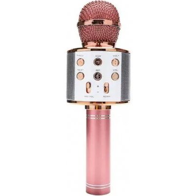 CoolCeny Bezdrátový bluetooth karaoke mikrofon Růžová – Zboží Mobilmania