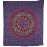 Sanu Babu přehoz na postel Mandala květiny barevný 220 x 230 cm – Hledejceny.cz