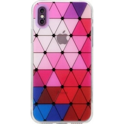 Appleking Pouzdro měkké se vzorem vitráže iPhone X/Xs - fialové – Hledejceny.cz