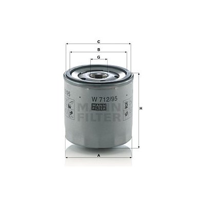 MANN-FILTER Olejový filtr W 712/95 – Zboží Mobilmania