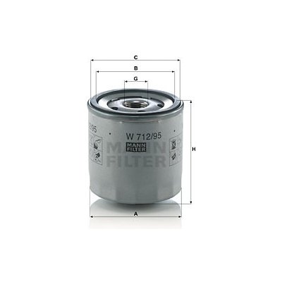 MANN-FILTER Olejový filtr W 712/95 – Sleviste.cz