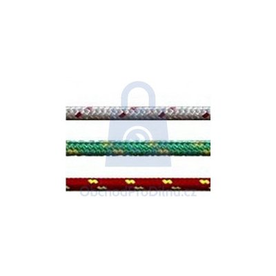 Šňůra polyesterová 16pramenná s jádrem, různé barvy bílá/proužek 6 mm - hobby balení, balení 1 m – Zboží Dáma