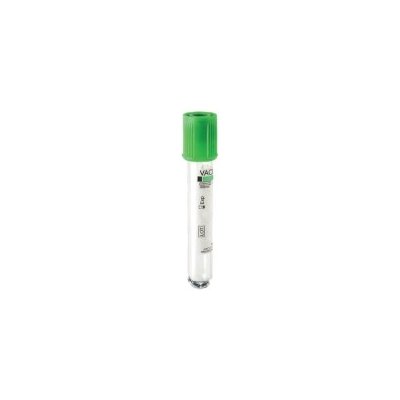 VACUTEST LiHep 4 ml, 75 × 13, zelená