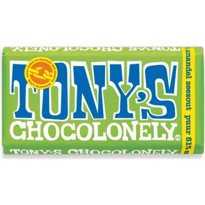 Tony’s Chocolonely hořká , mandle a mořská sůl, 180 g – Zbozi.Blesk.cz