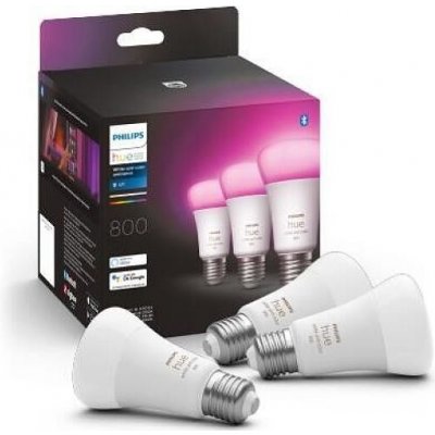 Philips Hue WACA sada 3x žárovka LED E27 A60 6,5W 806lm 2000-6500K RGB IP20 HUE – Zboží Živě