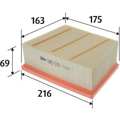 Vzduchový filtr VALEO 585579 – Hledejceny.cz