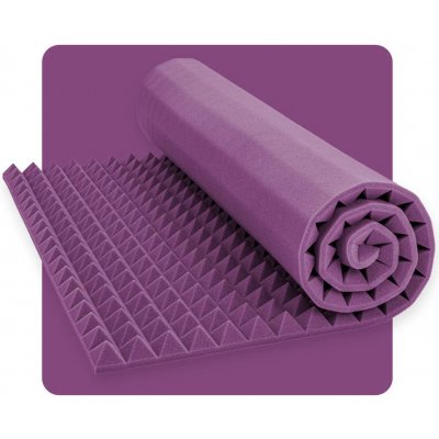 Akustický panel pěna Pyramida 200×100 cm 6 cm fialový – Hledejceny.cz
