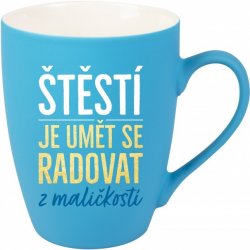 Albi Sametový hrnek Štěstí tyrkysový 300 ml