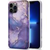 Pouzdro a kryt na mobilní telefon Apple PROTEMIO 42231 ART MARBLE Ochranný kryt Apple iPhone 13 Pro Max PURPLE