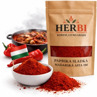 Herbi Paprika sladká maďarská ASTA 180 – pravá chuť Maďarska 100 g – Hledejceny.cz