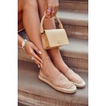 S.Barski Dámské espardilky Kesi Catris hnědá krémová růžová – Zboží Dáma