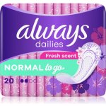 Always Dailies Normal To Go Fresh slipové vložky 20 ks – Hledejceny.cz