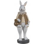 Dekorace králík v béžovém kabátku držící měšec 10*8*25 cm – Hledejceny.cz