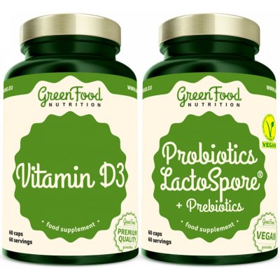 GreenFood Nutrition Probiotics Lactospore + Prebiotics 60 tablet – Hledejceny.cz