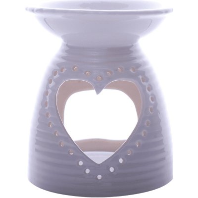 1patro Porcelánová aroma lampa se srdcem bílá E098035-1 – Zboží Dáma