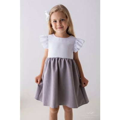 Lily Grey Anika šaty bílošedé – Hledejceny.cz
