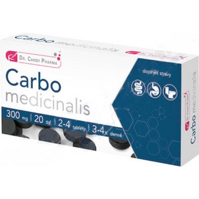 Dr.Candy Pharma Carbo medicinalis 20 tablet x 300 mg – Zbozi.Blesk.cz