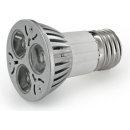 Whitenergy Power LED žárovka E27 3xLED 3.5W 230V Studená bílá refl.