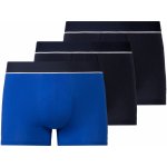 Livergy pánské boxerky s BIO bavlnou 3 kusy navy modrá / modrá – Zboží Mobilmania