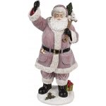 Clayre&Eef Clayre & Eef Father Christmas Figurka růžová 43 cm Polyresinová vánoční dekorace – Hledejceny.cz