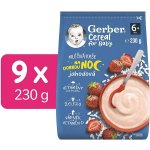 Gerber Cereal for Baby Mléčná kaše na dobrou noc jahodová 9 x 230 g – Zboží Dáma