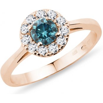 Klenota zlatý prsten s bílými a modrým diamantem k0160024 od 34 900 Kč -  Heureka.cz