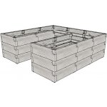 Juwel Vysoký záhon Timber Ergoline plast 125 x 185 x 40 cm 20479 – Hledejceny.cz