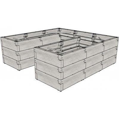 Juwel Vysoký záhon Timber Ergoline plast 125 x 185 x 40 cm 20479 – Hledejceny.cz