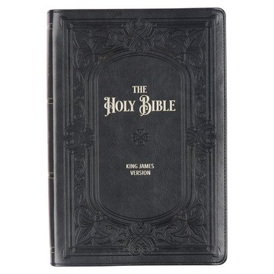 KJV Holy Bible, Giant Print Full-Size Faux Leather Red Letter Edition - Thumb Index & Ribbon Marker, King James Version, Espresso Christian Art GiftsLeather – Zboží Mobilmania