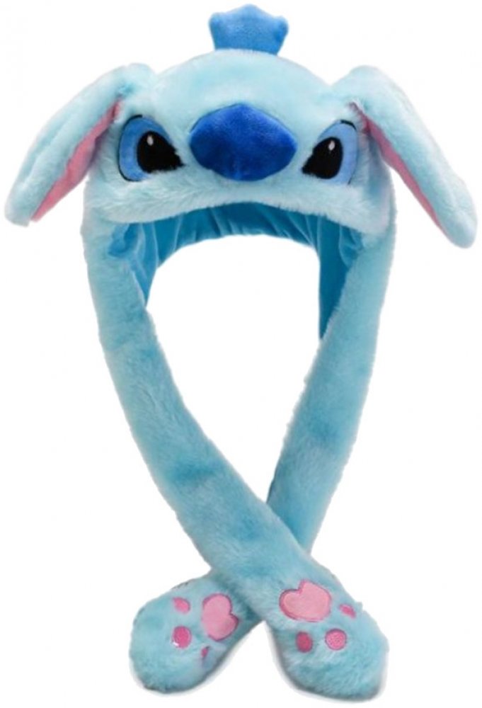 Lilo a Stitch svítící plyšová čepice s pohyblivýma ušima modrá – Zboží Dáma