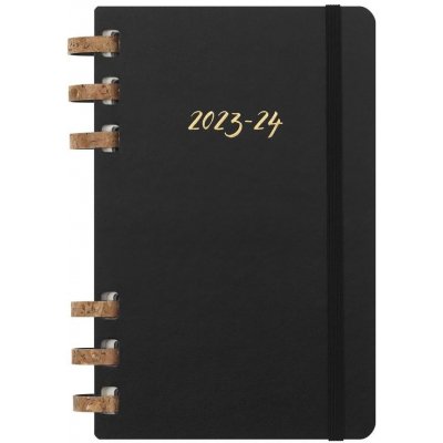 Moleskine Spiral Academic A5 měsíční 2023-24 černý