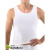 Pánské tílko a tričko bez rukávů Gino bezešvý nátělník 58008P Eco Bamboo bílá