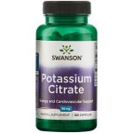 Swanson Potassium Citrate Citrát Draselný 99 mg 120 kapslí – Hledejceny.cz