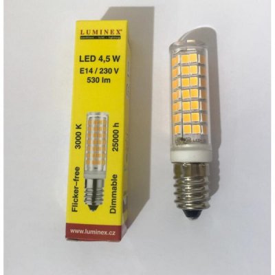 Luminex LED žárovka L 45130, E14, 4,5W, 530lm, stmívatelná – Zboží Mobilmania