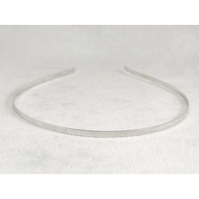 Úzká kovová čelenka do vlasů stříbrná šířka 0,3 cm – Zboží Mobilmania