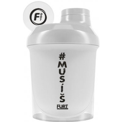 Fitness007 šejkr #musíšfurt 300 ml - bílá – Zboží Mobilmania