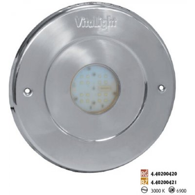 LED Světlo Hugo Lahme - Denní bílá 6000 K; 24 V; 28 LED, Ø 270 mm, červený bronz, pro fóliové a betonové bazény – HobbyKompas.cz