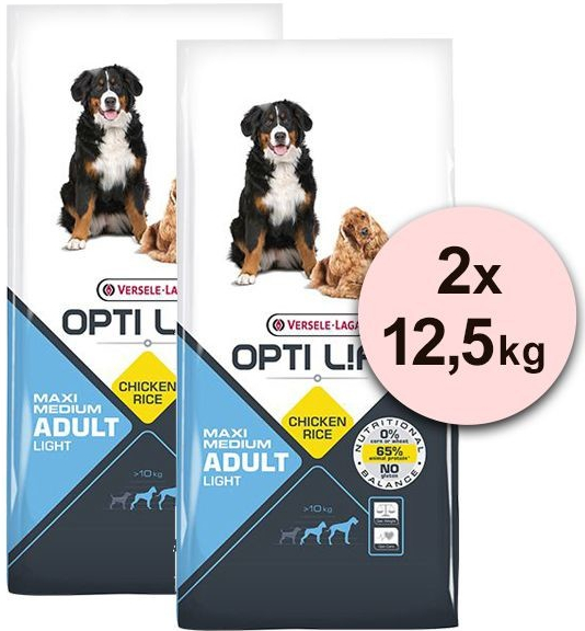 Versele Laga Opti Life Adult Light Medium & Maxi 2 x 12,5 kg