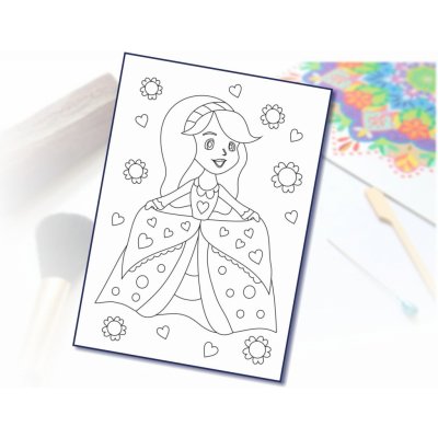 Radost v písku Šablona na pískování princezna A5 148 x 210 mm – Zboží Dáma