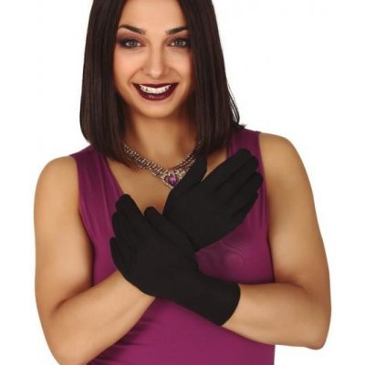 Látkové rukavice černé