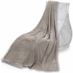 Wooline Hebká beránková deka cappuccino žebrovaná 150x200 – Zboží Dáma